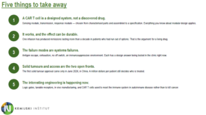 Five things to take away about CAR T